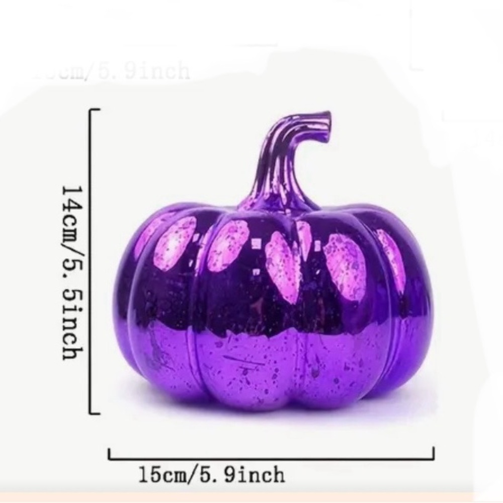 Pumpkin purple gourd glittery lights up, pumpkin only - Picture 7 of 7